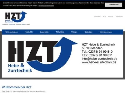 Website von HZT Hebe & Zurrtechnik