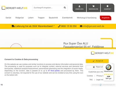 Website von GERÜST-WELT.DE GmbH