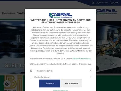 Website von Caspar Gleitlager GmbH