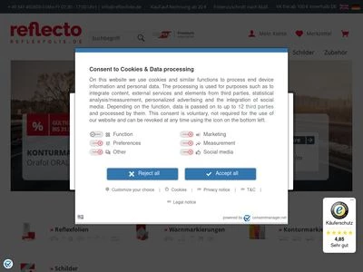 Website von Reflecto GmbH