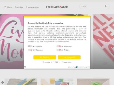 Website von Eberhard Faber Vertrieb GmbH
