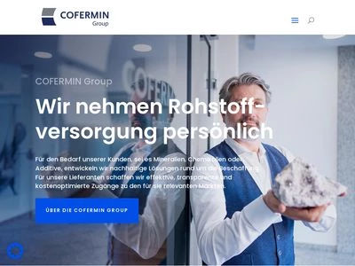 Website von COFERMIN Rohstoffe GmbH & Co. KG