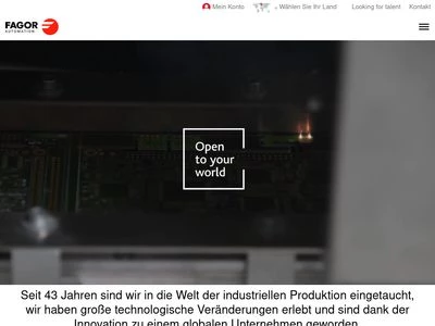 Website von FAGOR Automation GmbH