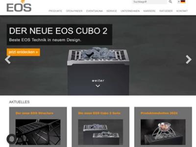 Website von EOS Saunatechnik GmbH