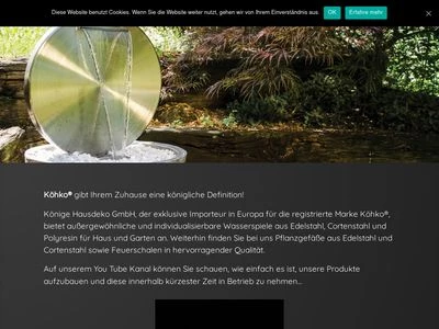 Website von Könige Hausdeko GmbH
