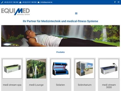 Website von ​EQUIMED Vertriebs GmbH