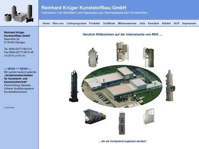Website von Reinhard Krüger Kunststoffbau GmbH