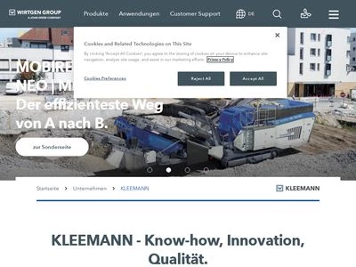 Website von Kleemann GmbH