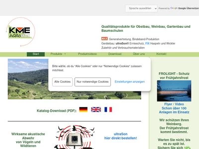 Website von KME-AGROMAX GmbH