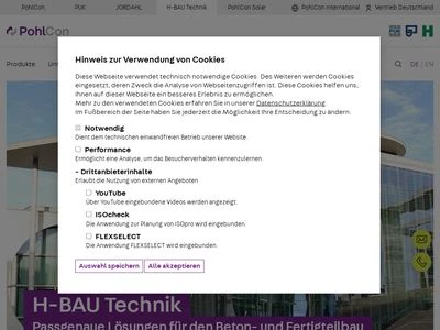 Website von H-BAU Technik GmbH