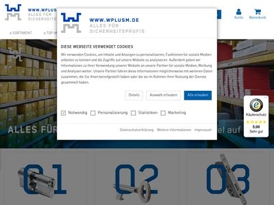 Website von W+M Weissensee Metallwaren GmbH