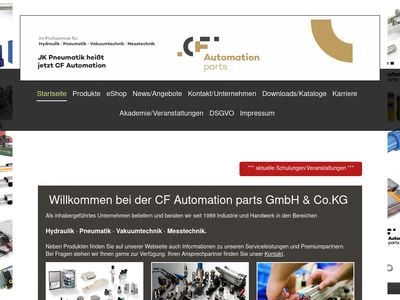 Website von CF Automation parts GmbH & Co.KG