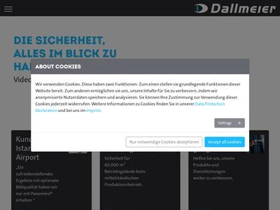 Website von Dallmeier electronic GmbH & Co.KG