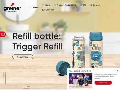 Website von Greiner Packaging International GmbH
