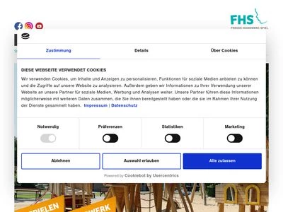 Website von FHS HOLZTECHNIK Freizeit-, Holz- und Spielgeräte GmbH