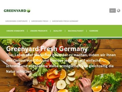 Website von Greenyard Fresh Germany GmbH
