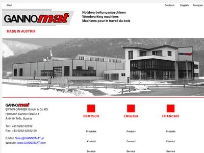 Website von Erwin Ganner GmbH & Co KG