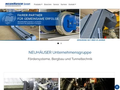 Website von NEUHÄUSER Magnet- und Fördertechnik GmbH