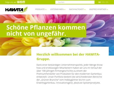 Website von HAWITA GRUPPE GmbH