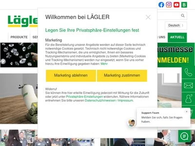 Website von Eugen Lägler GmbH