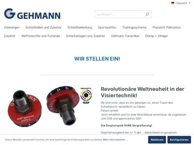 Website von Gehmann GmbH & Co.KG