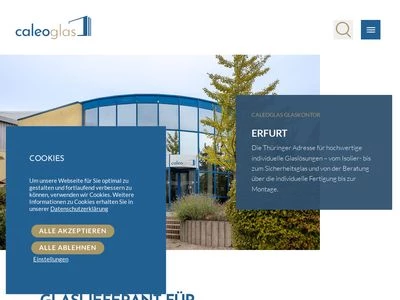 Website von caleoglas Glaskontor Erfurt GmbH