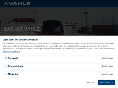 Website von Paul Vahle GmbH & Co. KG