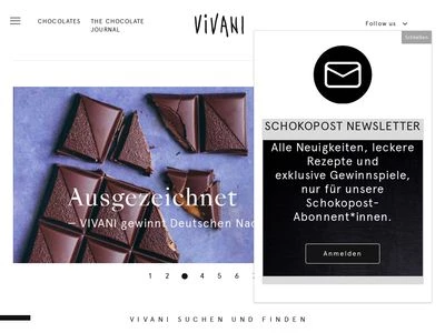 Website von Vivani - EcoFinia GmbH