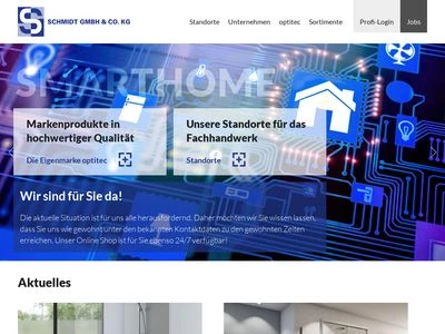Website von Schmidt GmbH & Co. KG Elektro-Grosshandlung
