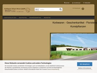 Website von KORBIMPORT Jürgen Werner GmbH