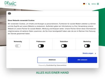 Website von Demic Datentechnik GmbH