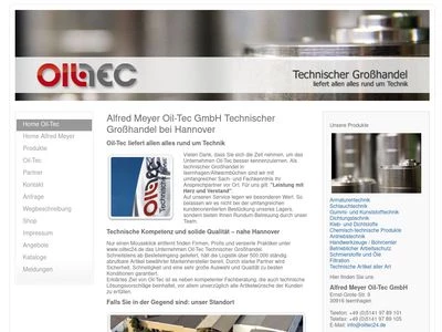 Website von Alfred Meyer Oil-Tec GmbH - Ahrendt Industriearmaturen