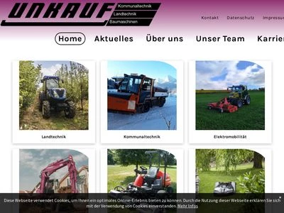 Website von Eugen Unkauf GmbH & Co. KG - Bau- und Kommunalmaschinen