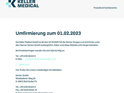 Website von Keller Medical GmbH