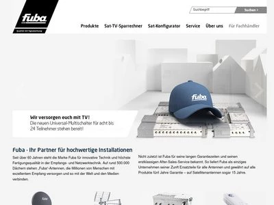 Website von Fuba Vertriebs-GmbH