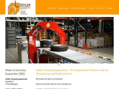Website von Löffler Verpackungstechnik GmbH & Co. KG