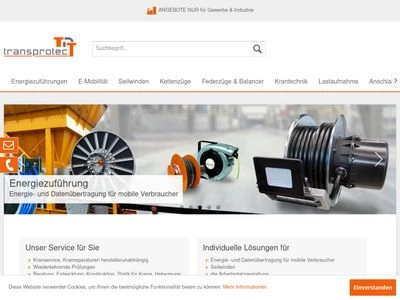 Website von transprotec GmbH