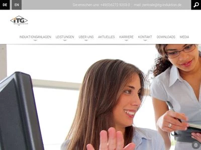 Website von ITG Induktionsanlagen GmbH