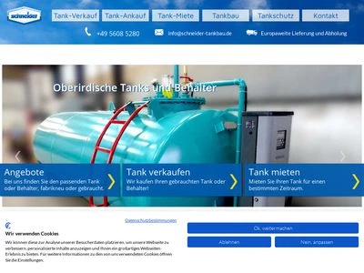 Website von Alfred Schneider GmbH & Co. Tankbau KG