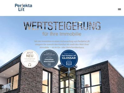 Website von Perfekta-Lift GmbH