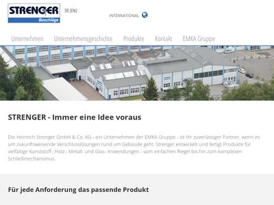 Website von Heinrich Strenger GmbH & Co. KG