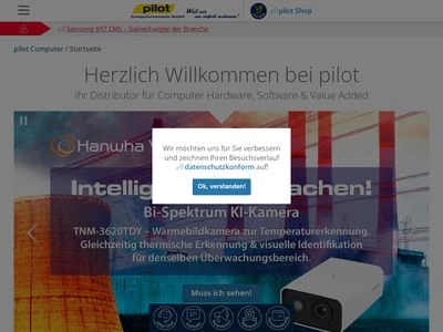 Website von pilot Computerhandels GmbH