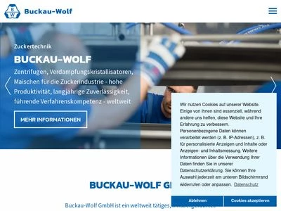 Website von Buckau-Wolf GmbH