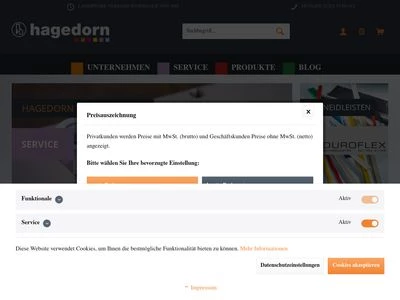 Website von Hagedorn GmbH
