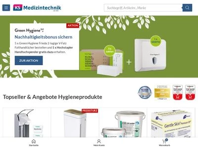 Website von KS Medizintechnik Handels GmbH