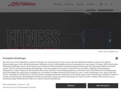Website von Life Fitness Europe GmbH