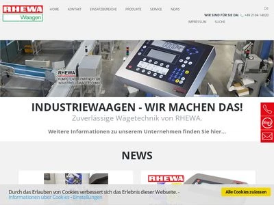 Website von RHEWA-WAAGENFABRIK - August Freudewald GmbH & Co. KG