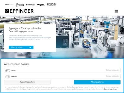 Website von EGT Eppinger Getriebe Technologie GmbH