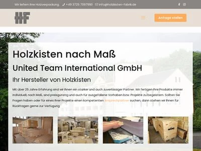 Website von United Team International GmbH