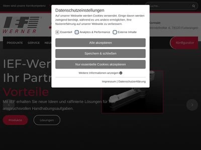 Website von IEF-Werner GmbH